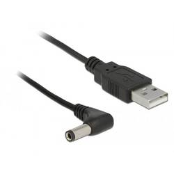 Delock Strom Anschlusskabel [1x USB - 1x USB] 1.5 m Schwarz 85588