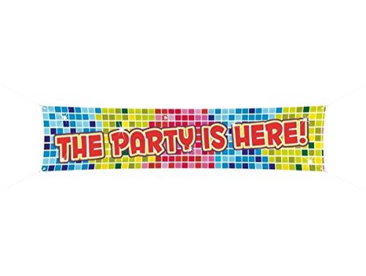 Banner The Party Is Here 180 cm