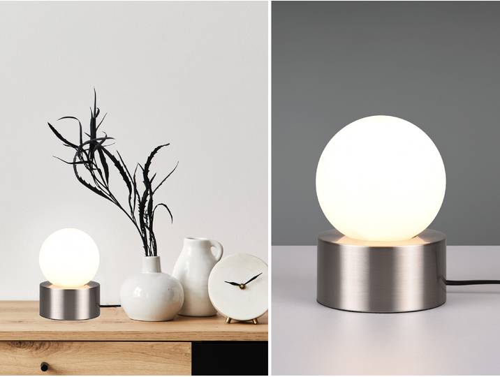 Trio - Tischlampe COUNTESS - Grau - 12x12x17 cm