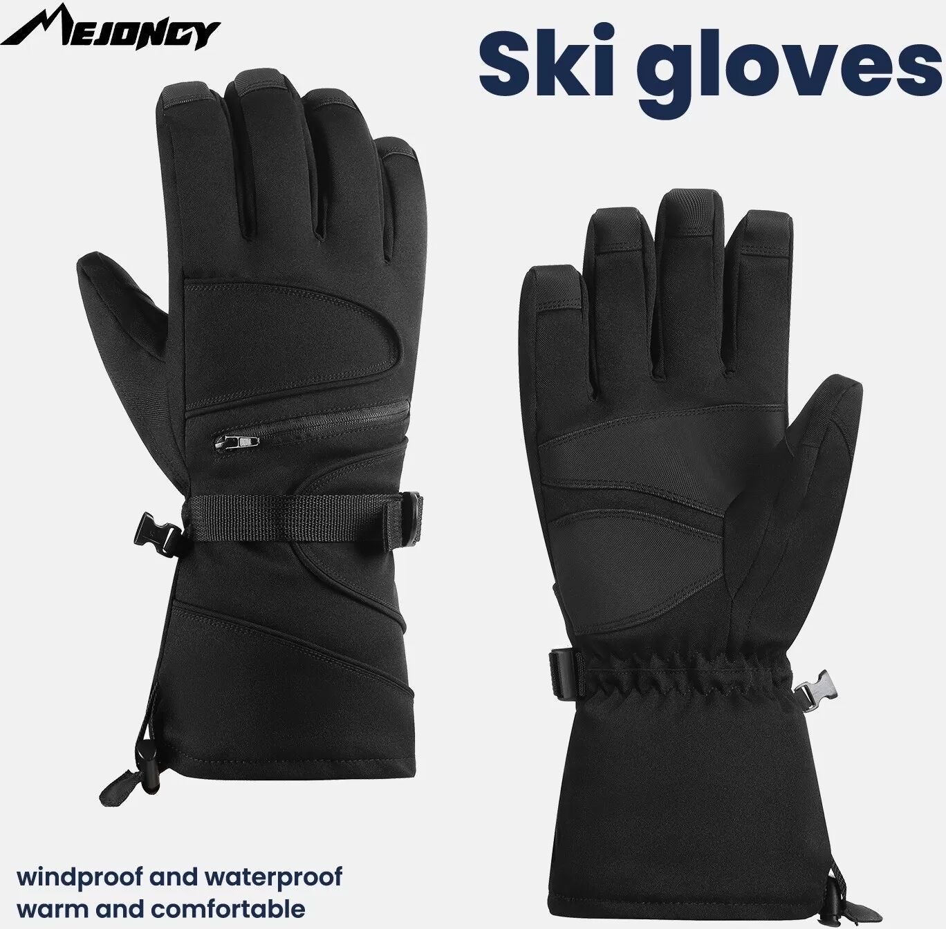 INF Winter Skihandschuhe für Damen und Herren - Touchscreen, Rutschfest, Thermische Outdoor-Sporthandschuhe XL