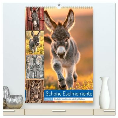 Schöne Eselmomente (hochwertiger Premium Wandkalender 2027 DIN A2 hoch), Kunstdruck in Hochglanz
