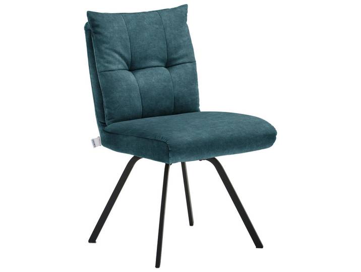 Welnova Stuhl, Petrol, eckig, 50x82x68 cm, Stoffauswahl, Gestellauswahl, Esszimmer, Stühle, Esszimmerstühle