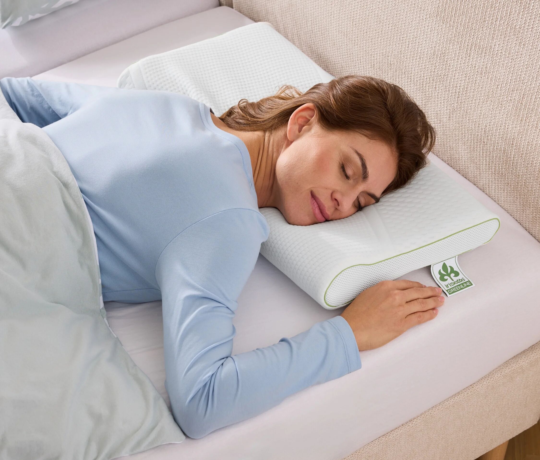 irisette® greenline Bauchschläferkissen - weiss