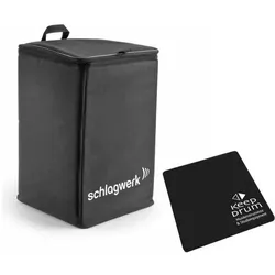 Schlagwerk TA-12 Cajontasche Rucksack mit Sitzpad (Cajon), Perkussion, Schwarz