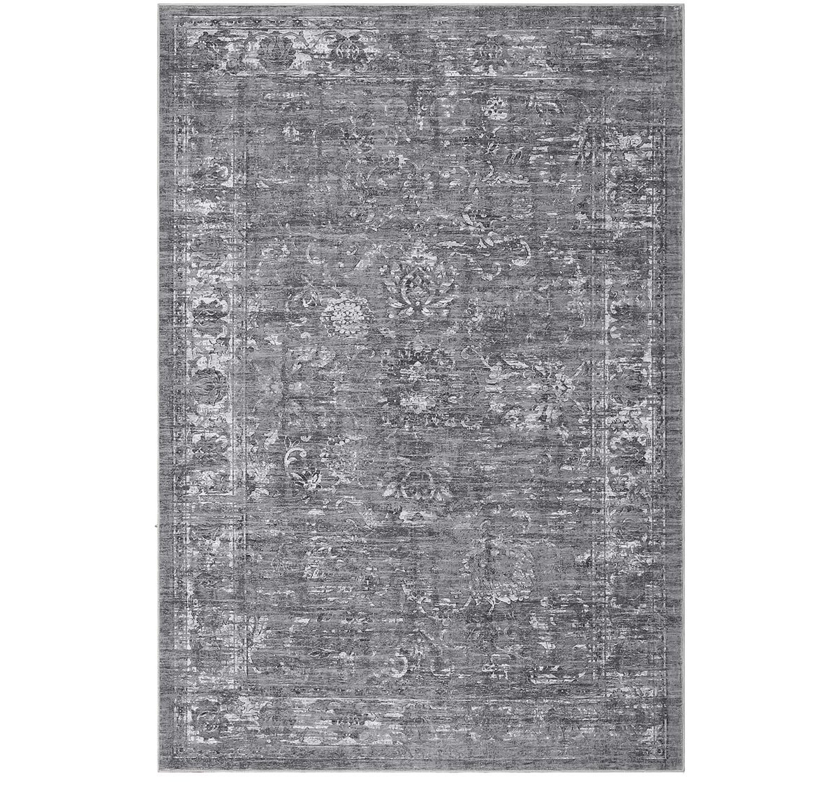 Happiq Vintage Vloerkleed - Ovaal - Polyester - Grijs