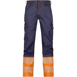Dassy Stretch-Warnschutzbundhose Princeton - dunkelblau/neonorange - 66