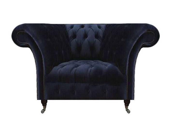 Xlmoebel Chesterfield-Sessel Blauer Chesterfield Sessel Designer Polstersitzer (Sessel), Made in Italy