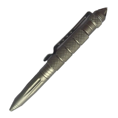 Portable Tactical Self Defense Pen Aviation Aluminum Emergency Glass Breaker, Security Protection. gray Pen