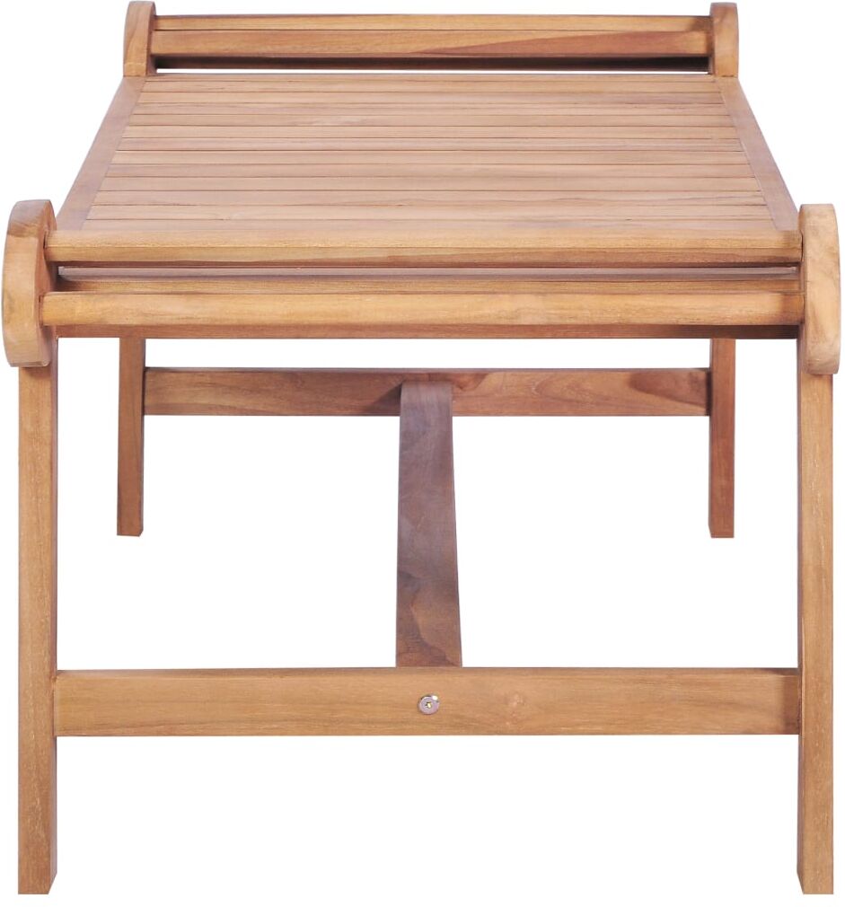 vidaXL Mesa de centro de teca maciza 100x50x45 cm Marrón
