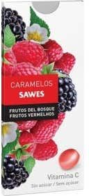 Sawes Caramelos balsámicos sin azúcar sabor Frutos del Bosque Vit C en blister 22 g