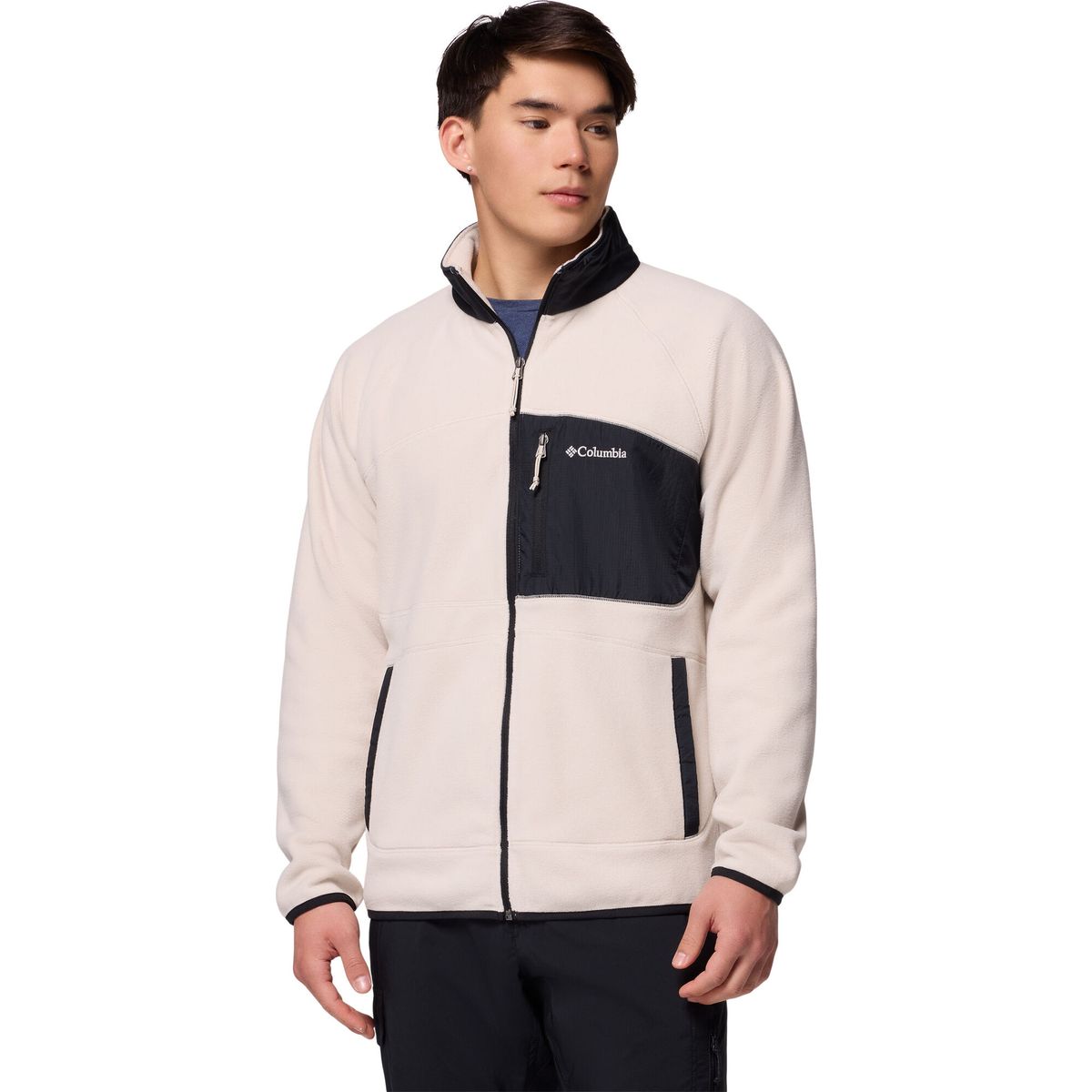 Columbia Men's Fast Trek Overlay Fleece Jacket dark stone, black (278) XS 213569-2135691-278-XS