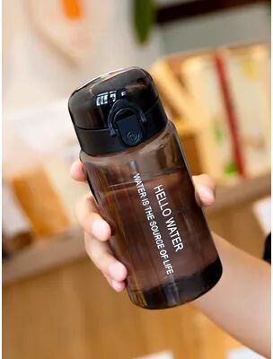 Uplifted Trends Transparent Water Bottle With Filter & Anti Fall Design Perfect For Men Women & Students black