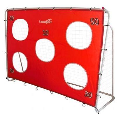[n]fibrecare Fussball-Trainingstor mit Zielmatte Rot 213x152x75cm (LEA26656-uniw)