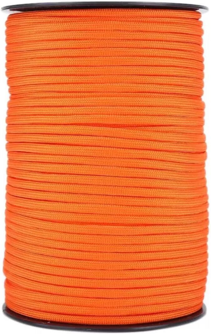 INF Bobine Paracorde 100m - Corde de Survie Polyester 9-brins 4mm pour Camping, Secours et Haubans de Tente Orange