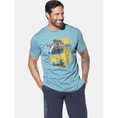 T-Shirt JAN VANDERSTORM "T-Shirt NORHEIM", Herren, Gr. XXL, blau (hellblau), Obermaterial: 100% Baumwolle CO., Shirts T-Shirt