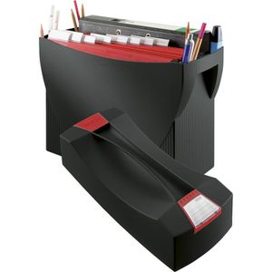 Han Hängeregister-Box 1901-13, Swing Plus, A4, für 20 Hängemappen, mit Deckel, schwarz