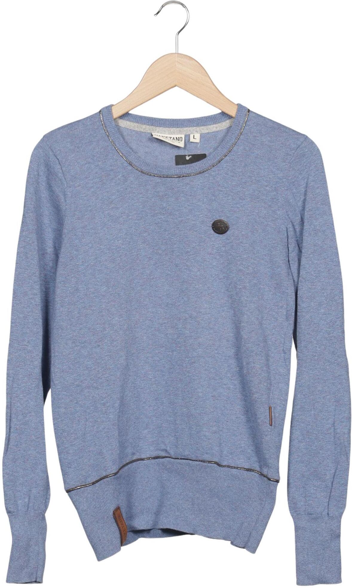 Naketano Damen Pullover, Hellblau, Gr. L, Baumwolle - Second Hand