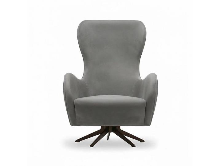 Xlmoebel Sessel Blauer Stoffsessel mit Holzrahmen und ergonomischer Sitzhaltung (1-St., Sessel), Made in Europa
