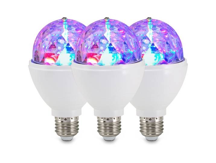 Briloner Lot De 3 Ampoules Led E27 Ø7\,5x13 Cm 3w Rgb Couleurs Variées Blanc - Ampoule Pour Chambre Décoration De Fête
