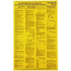 Dehn 700053 WuH-Schild Merkblatt für Brandbekämpf- ung im Bereich elektrischer Anlagen Ersatz für Art.Nr. 700022 WHS AH MB BBEA WHSAHMBBBEA