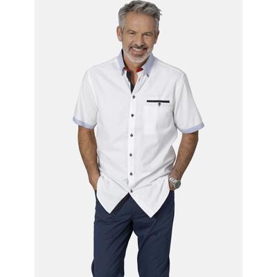 Kurzarmhemd BABISTA "Kurzarmhemd FLOREVETTO", Herren, Gr. M, weit, weiß, Obermaterial: 100% Baumwolle CO., Hemden
