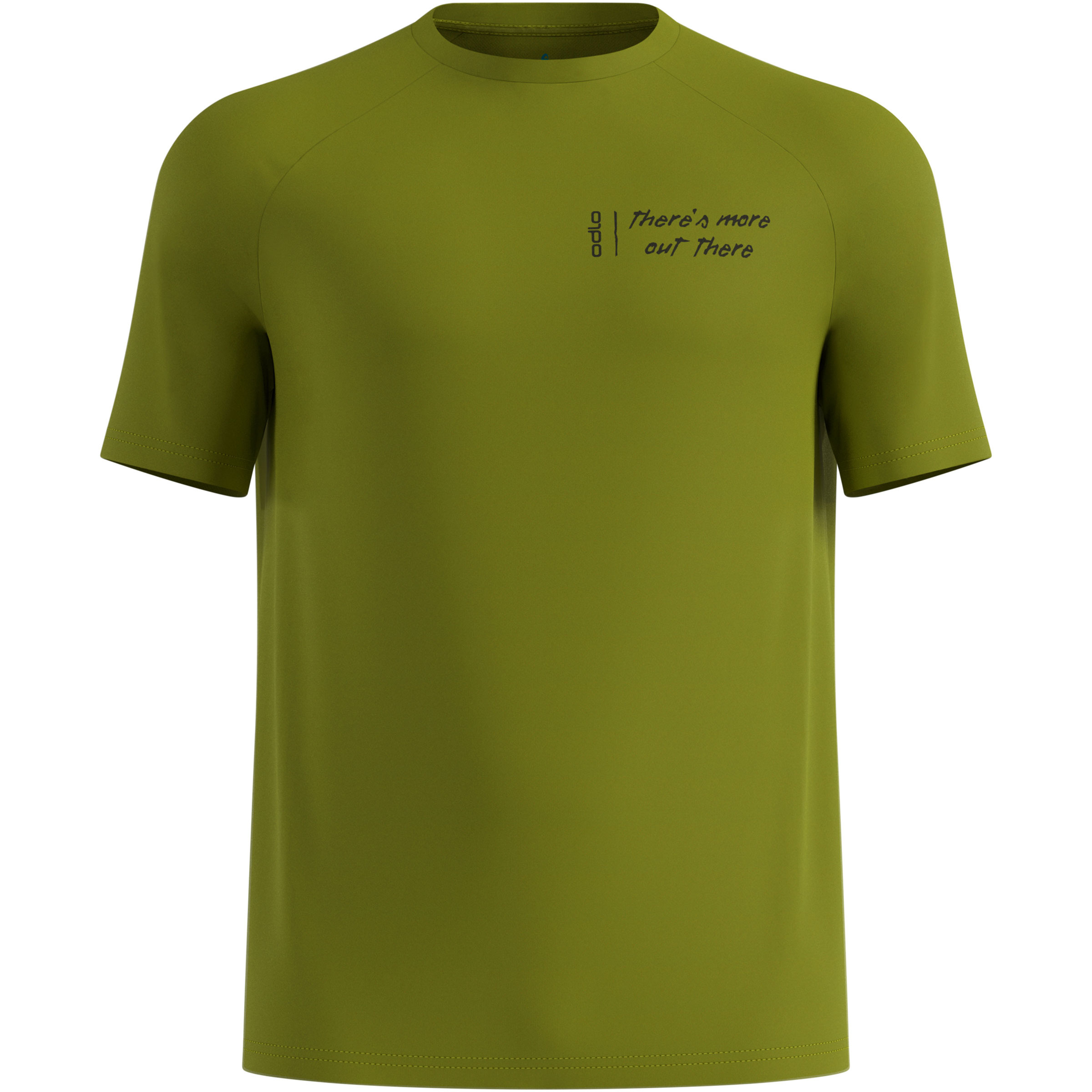Odlo Essential Print Crew Herren Laufshirts oliv Größe S Trailrunning | Laufen Atmungsaktiv