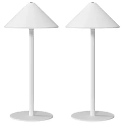 TISCHLAMPE 2er Set Metall Weiß