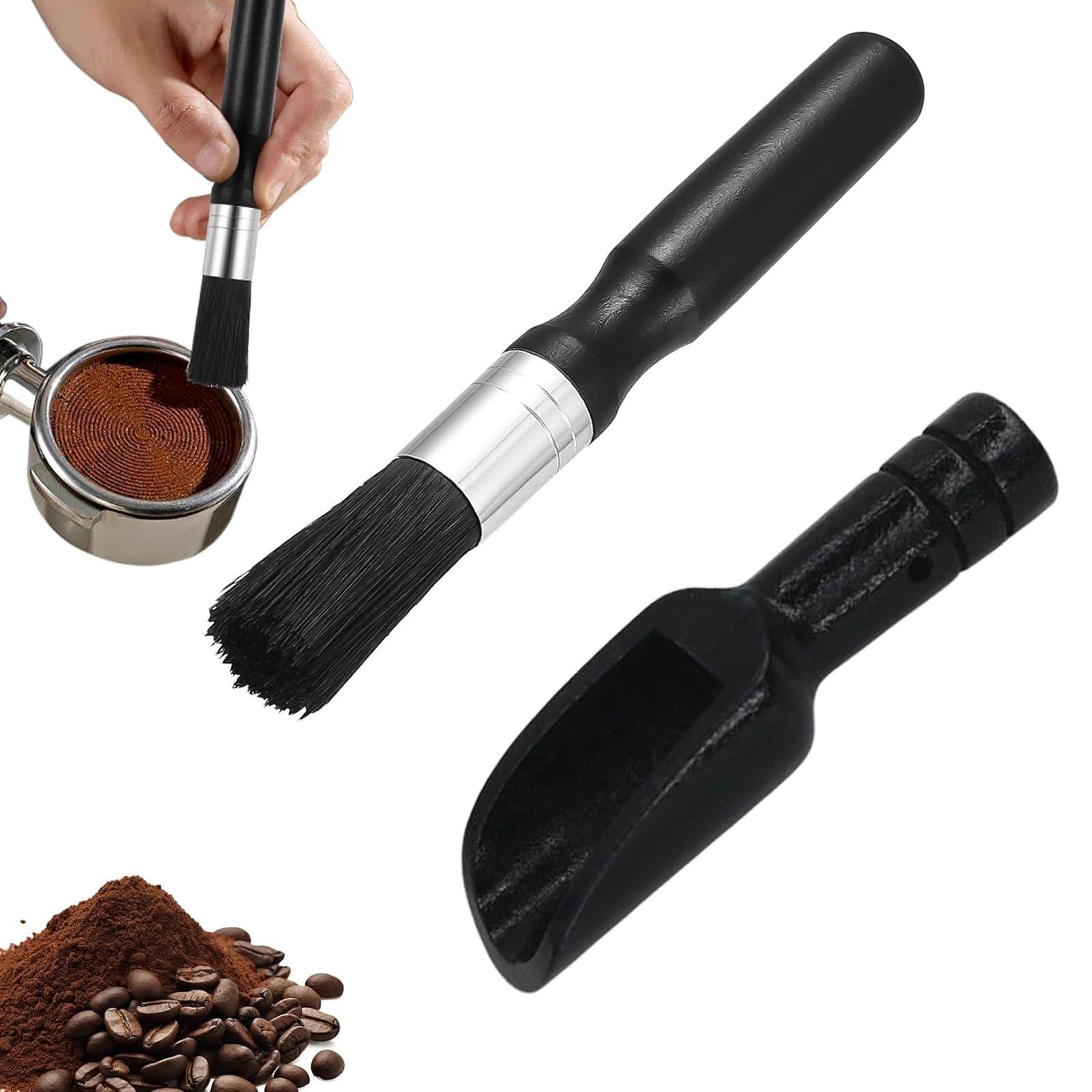 Dripio Koffie-accessoires set met reinigingsborstel en houten lepel