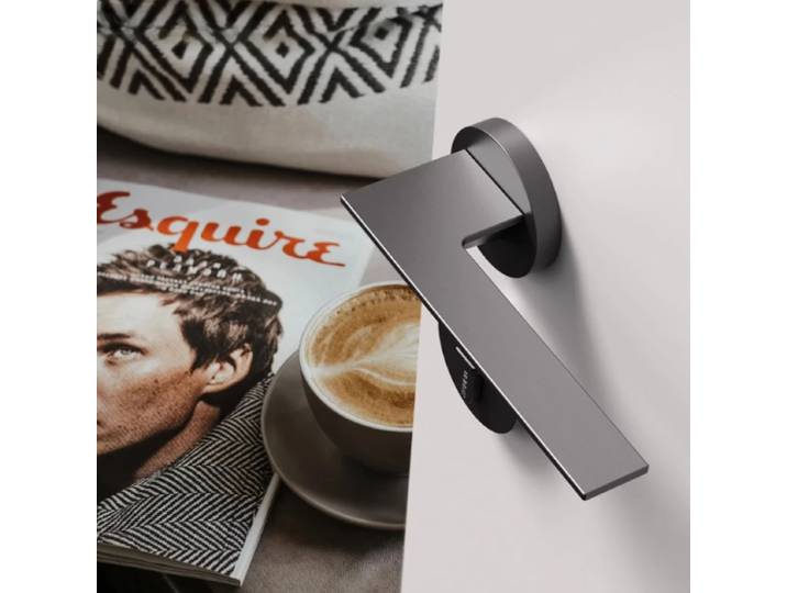Serrure de porte magnétique de style minimaliste nordique, poignée muette, corps fendu, chambre à coucher