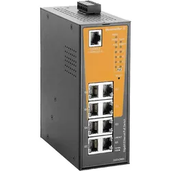 Weidmüller IE-SW-AL08M-8GTPOE (8 Ports), Netzwerk Switch, Schwarz