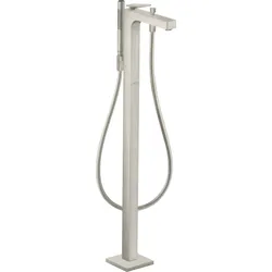 hansgrohe AXOR Citterio Wannenmischer, Rautenschliff, freistehend, inklusive Zubehör, Ausladung 200mm, 39471800, Farbe: Stainless Steel Optic