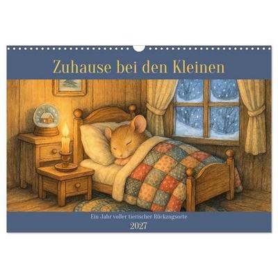Zuhause bei den Kleinen. Ein Jahr voller tierischer Rückzugsorte. (Wandkalender 2027 DIN A3 quer), CALVENDO Monatskalender