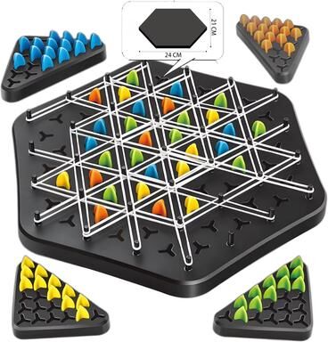 Inspired Finds Chain Triangle Chess Splendor Duel Triangle Strategy Board Game For Kids And Adults 2 To 4 Players 9.45x8.27in