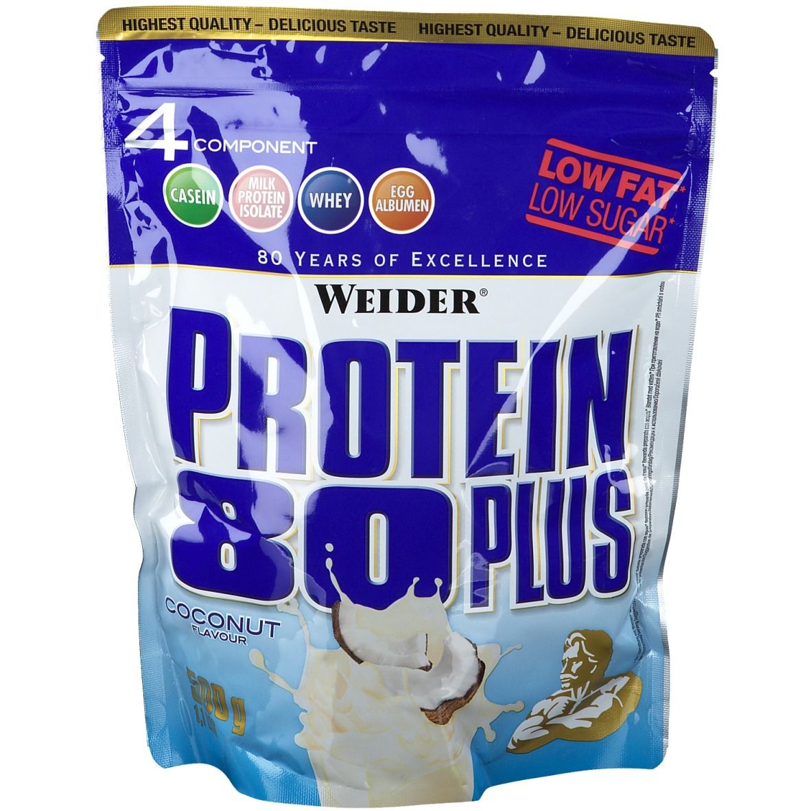 Weider Protein 80 Plus, Kokosnuss, Pulver 500 g Puder