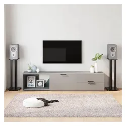 vidaXL Damisberg (Ständer), Lautsprecher Ständer + Wandmontage, Schwarz