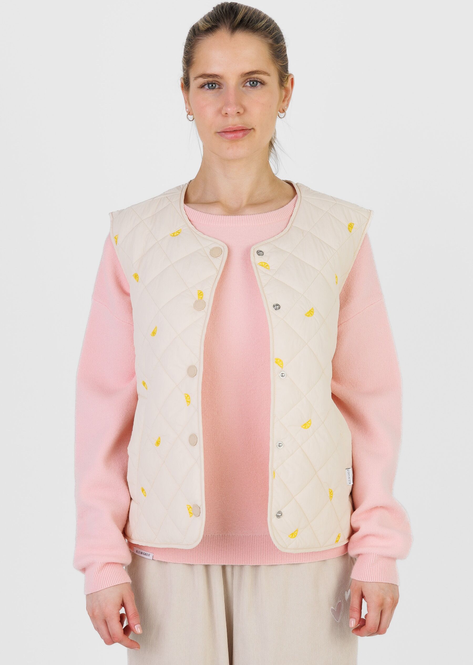 Funktionsweste KLEINIGKEIT "Kleinigkeit Limone Thomalla Weste", Damen, Gr. M, beige (frappé), 100% Nylon, Westen Funktionsweste
