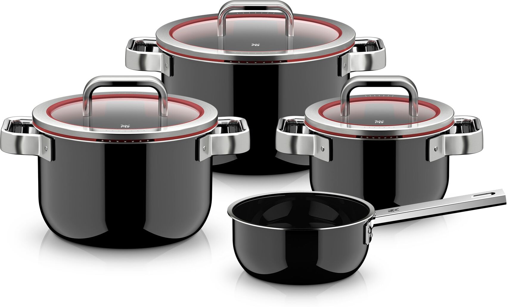 WMF Batería de cocina de 4 piezas Fusiontec Pro . Negro