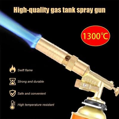 Inspire Select Auto Ignition Pure Copper Gas Torch Burner Gun Adjustable Flame Blow Torch For Brazing, BBQ, Cooking & Baking Auto Ignition Pure Copper Gas Torch Burner Gun Adjustable Flame Blow Torch For Brazing, BBQ, Cooking & Baking