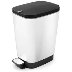 KIS Chic bin Style Ab­fall­be­häl­ter 35L mit Pedal und In­nen­ei­mer, silber metallic