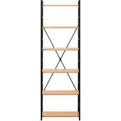 Fromm & Starck, Regal, Standregal Bücherregal Regal 60 x 28 x 182.5 cm Metall 6 Ebenen 150 kg (60 x 28 x 182.50 cm)