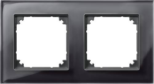 Merten 2fach Rahmen Abdeckung System M, M-Plan Schwarz 489203 1St.