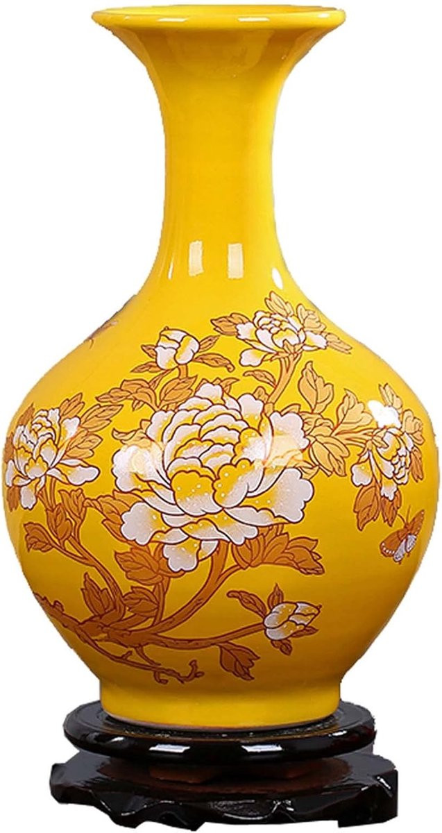 Keramische Vaas in Chinese Stijl - Meerkleurige Decoratieve Vaas voor Home Decoratie