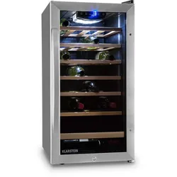 Vinamour 26 Uno Weinkühlschrank 26 Flaschen 88 Liter Edelstahl LED 88 Liter