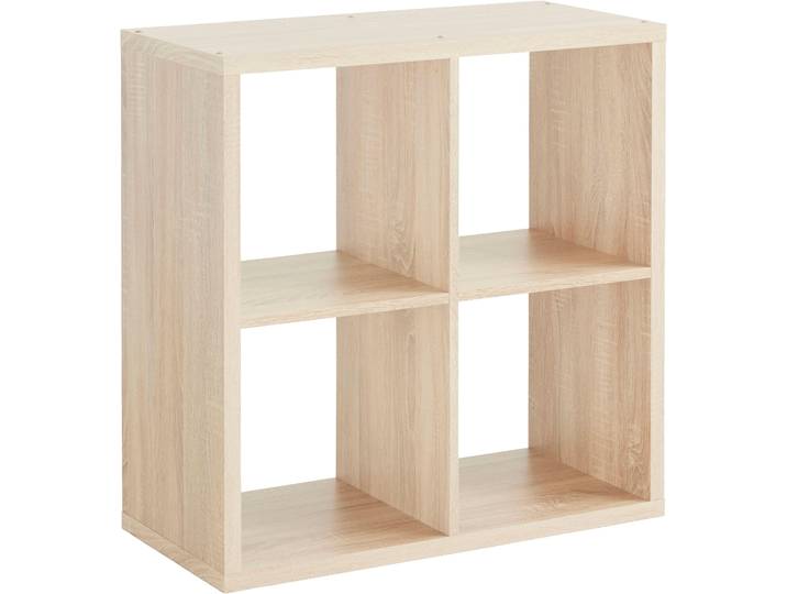 Standregal FORTE Mauro , braun (sonoma eiche), B:72,7cm H:72,8cm T:32,9cm, Holzwerkstoff, Regale, Standregal, Fachgrösse 33x33cm, 4 Fächer