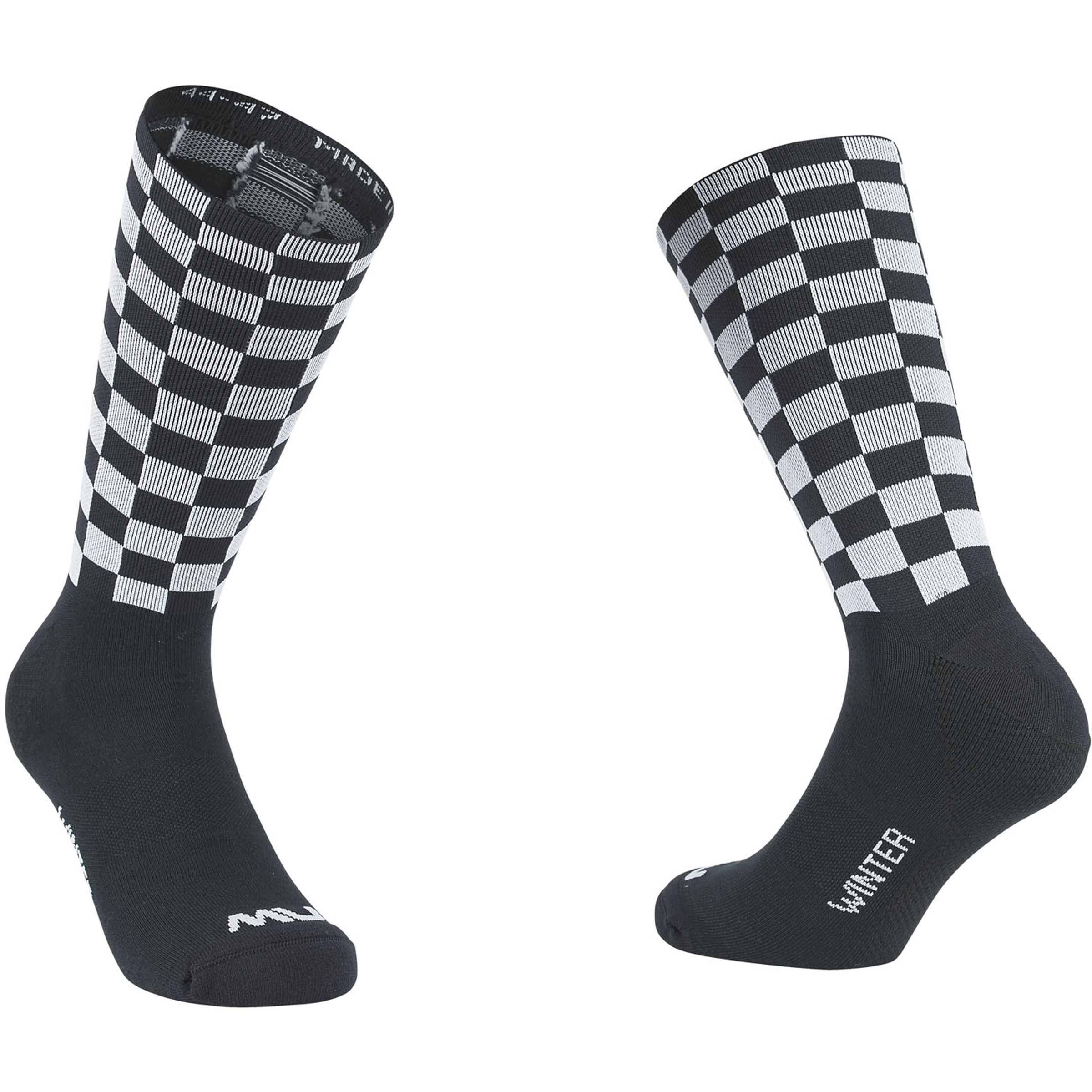 Northwave Check Fahrradsocken schwarz Größe 34 Mountainbike | Rennrad | Gravel Schnell trocknend Primaloft