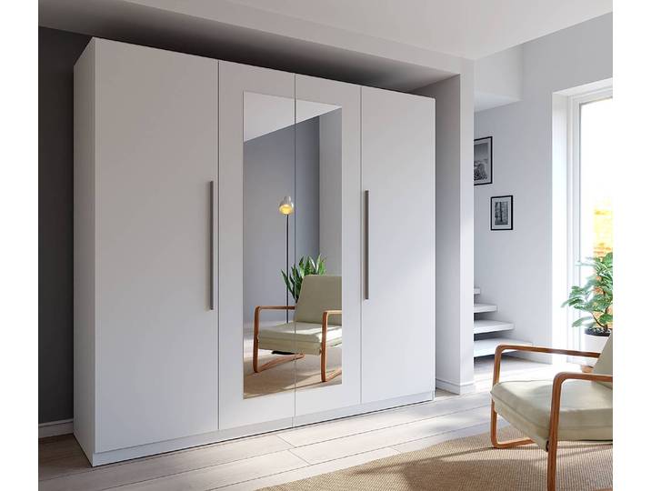Armoire à portes battantes Heideck 228 x 213 x 59cm Blanc