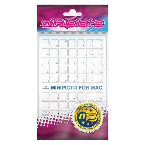 Minipicto keyboard sticker RUS KB-MAC-CLRRU-BLUE-G, glossy blue (KB-MAC-CLRRUKB)