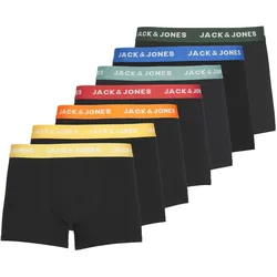 Jack & Jones Herren Boxershort JACVITO SOLID TRUNKS 7er Pack - Black Black - Black - Black - Black - Black - Black 12230353 - S