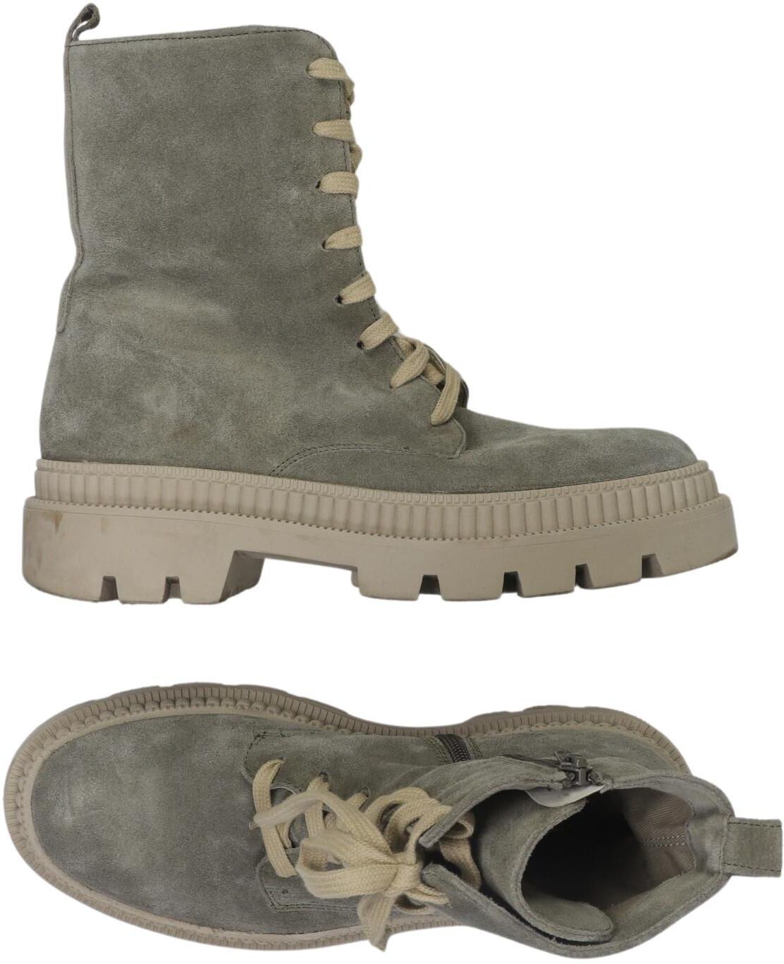 5th Avenue Damen Stiefelette, Grün, Gr. EU 38, Leder - Second Hand