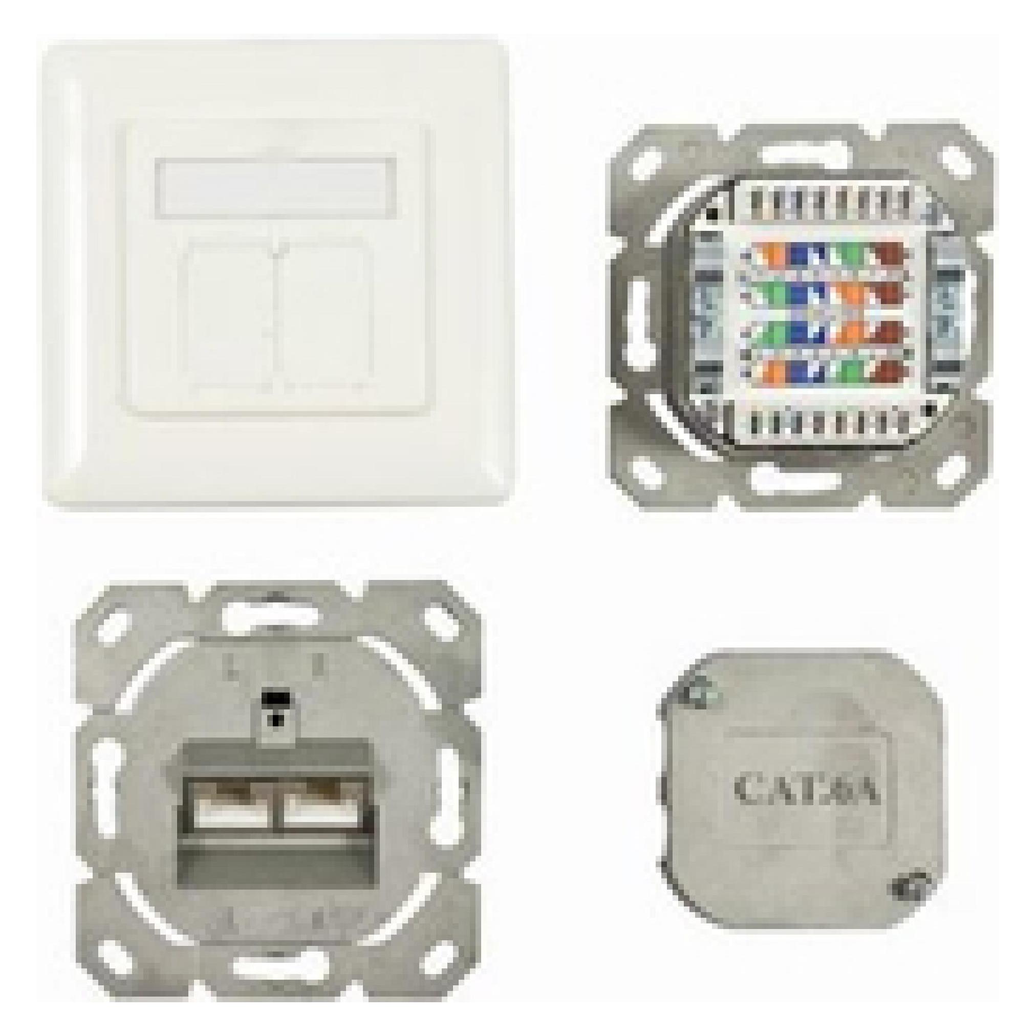 Synergy 21 S216357 2 x RJ-45 Weiss Steckdose (S216357)